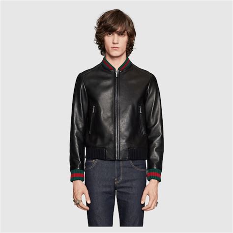 mens gucci bubble jacket|gucci leather jacket.